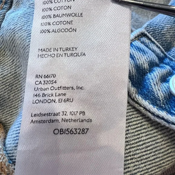 We The Free Izzy Flare Jeans Distressed Hem Blue Women's Size 30 - Picture 7 of 12